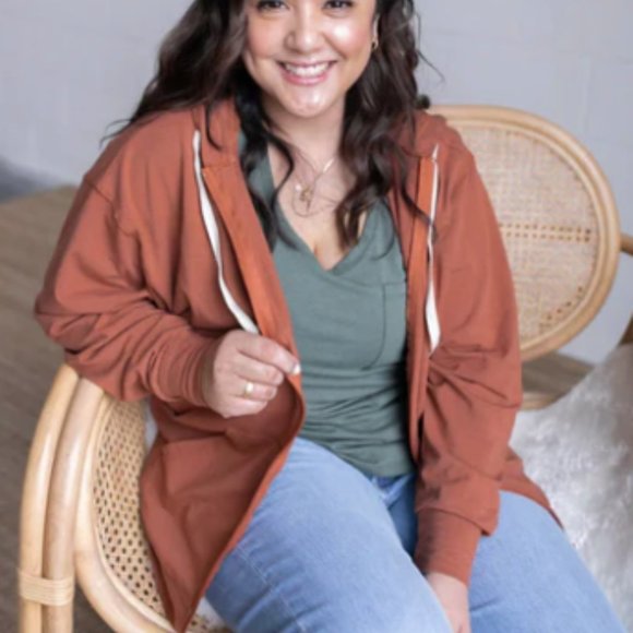 Jax and Lennon Unisex Hoodie - Rustic Brown. - Picture 1 of 2